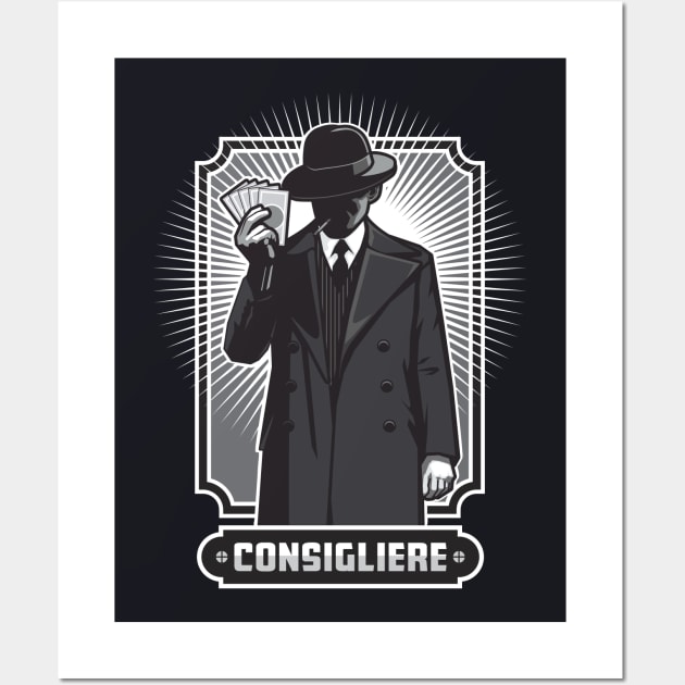 Character Metaphor- Mafia Mobster Consigliere 2.0 Wall Art by Vector-Artist